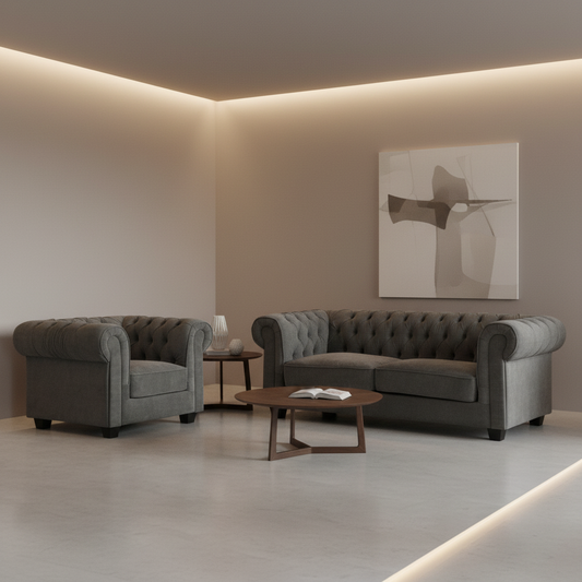 Grey Chesterfield Set Luxury Background