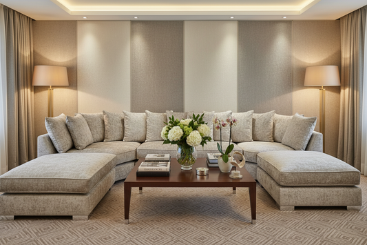 Grey U-Shape Sofa Boutique Hotel