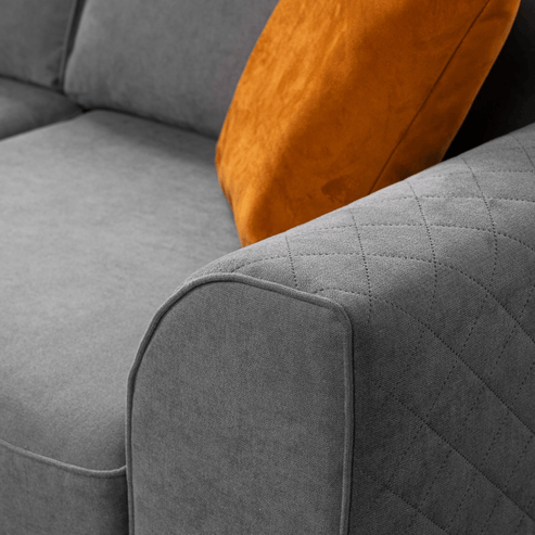 Orka Sofa Grey Fabric Left Hand Corner Sofa - LHC