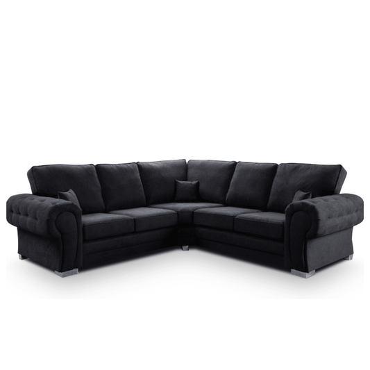 Verona High Back Fabric Corner Sofa Bed