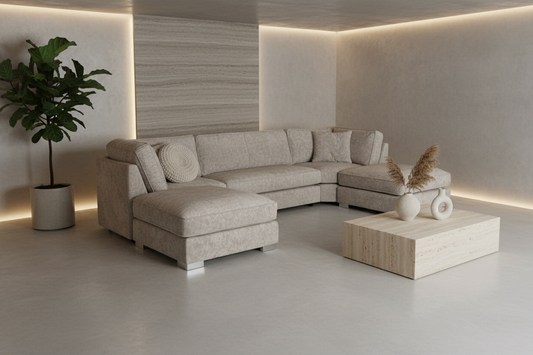 Truffle U-Shape Sofa Minimalist Concrete