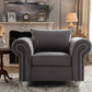 Olympia Grey Fabric Velvet Armchair