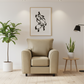 Beige Brooklyn armchair front view