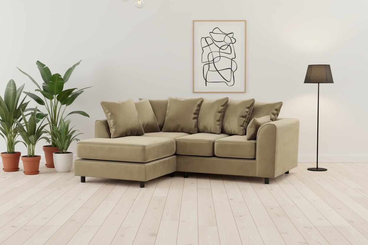 Beige Brooklyn sectional left-hand facing
