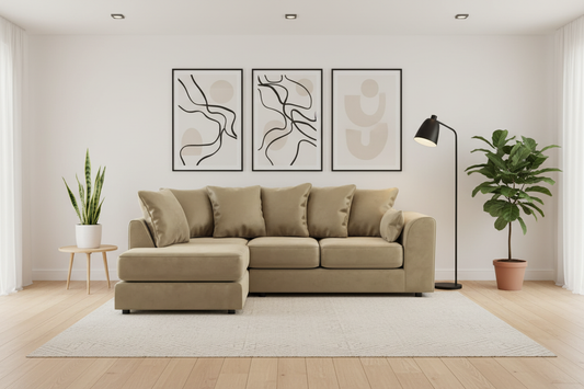 Beige Brooklyn sectional left-hand facing