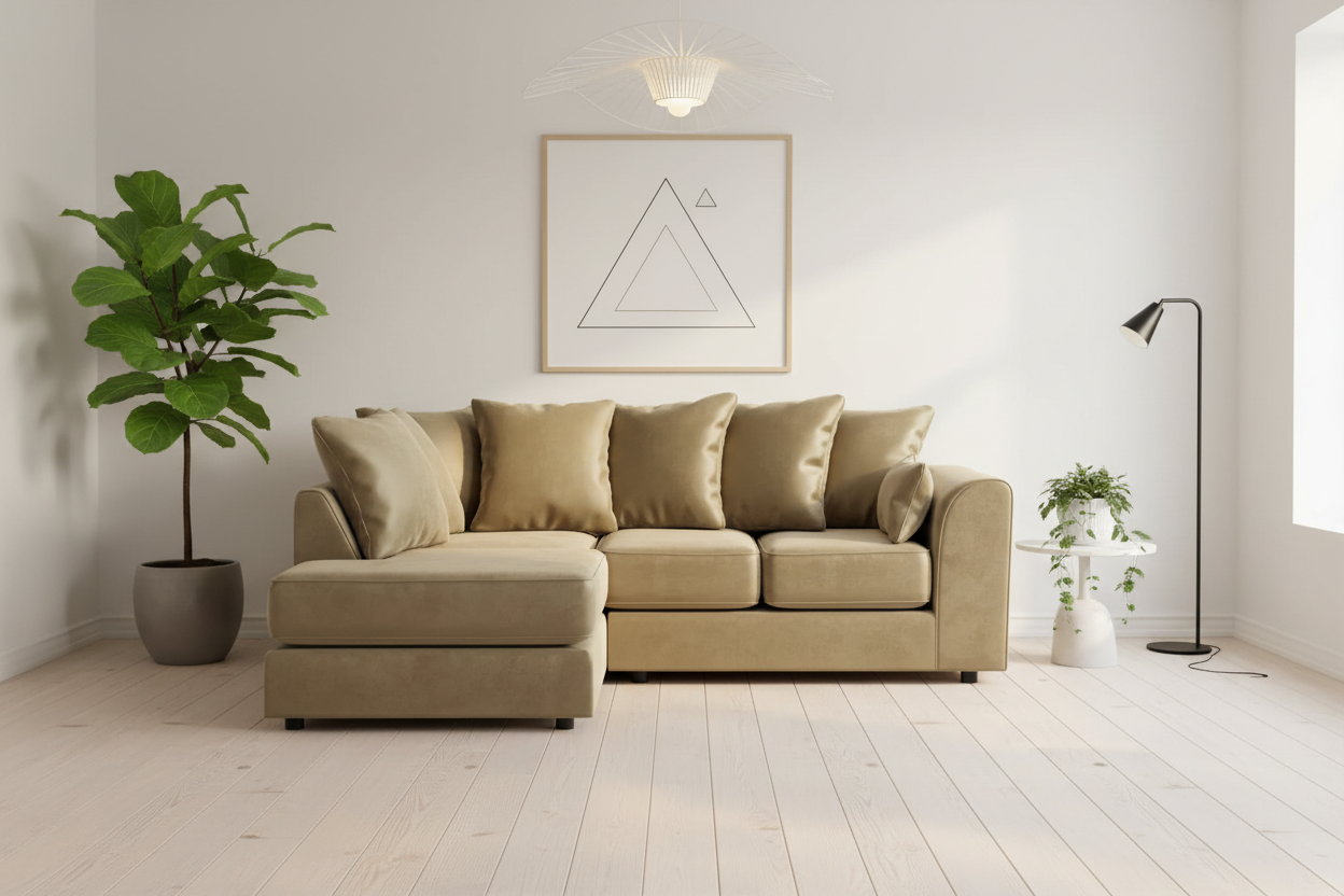 Beige Brooklyn sectional left-hand facing