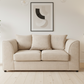 Beige chenille 2-seater sofa zoomed view