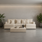 Beige U-Shape Sofa Front