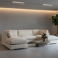 Beige U-Shape Sofa Minimalist Concrete