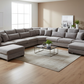 Bishop Scatterback Sofa Platinum U Shape Corner - Professional Photo
