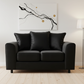 Black Brooklyn 2-seater sofa zoomed view