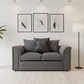 Byron grey 2-seater sofa in Scandinavian interior