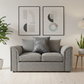 Byron silver grey 2-seater sofa in Scandinavian interior