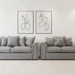 Byron silver grey sofa suite zoomed side by side