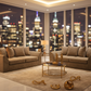 Caramel Byron 3+2 Seater Blurred Night View