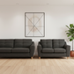 Charcoal 3-seater and 2-seater side by side