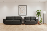Charcoal 3-seater and 2-seater side by side