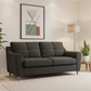 Charcoal modern 3-seater sofa in Scandinavian interior