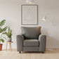 Grey Brooklyn armchair front view