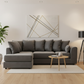 Grey Brooklyn sectional left-hand facing