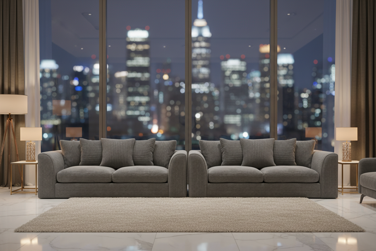 Grey Byron 3+2 Seater Side by Side