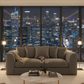 Grey Byron 3-Seater Night View