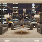 Grey Byron Sofa Set Blurred Night View