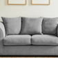 Grey chenille 2-seater sofa zoomed view