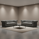 Grey Chesterfield Loveseats Luxury Background
