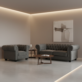 Grey Chesterfield Set Luxury Background