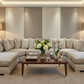 Grey U-Shape Sofa Boutique Hotel
