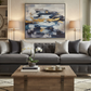 Grey Velvet 3 Seater Sofa in Stunning Room