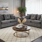 Grey Velvet Sofas - Alternative Room View