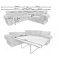 Verona High Back Fabric Corner Sofa Bed