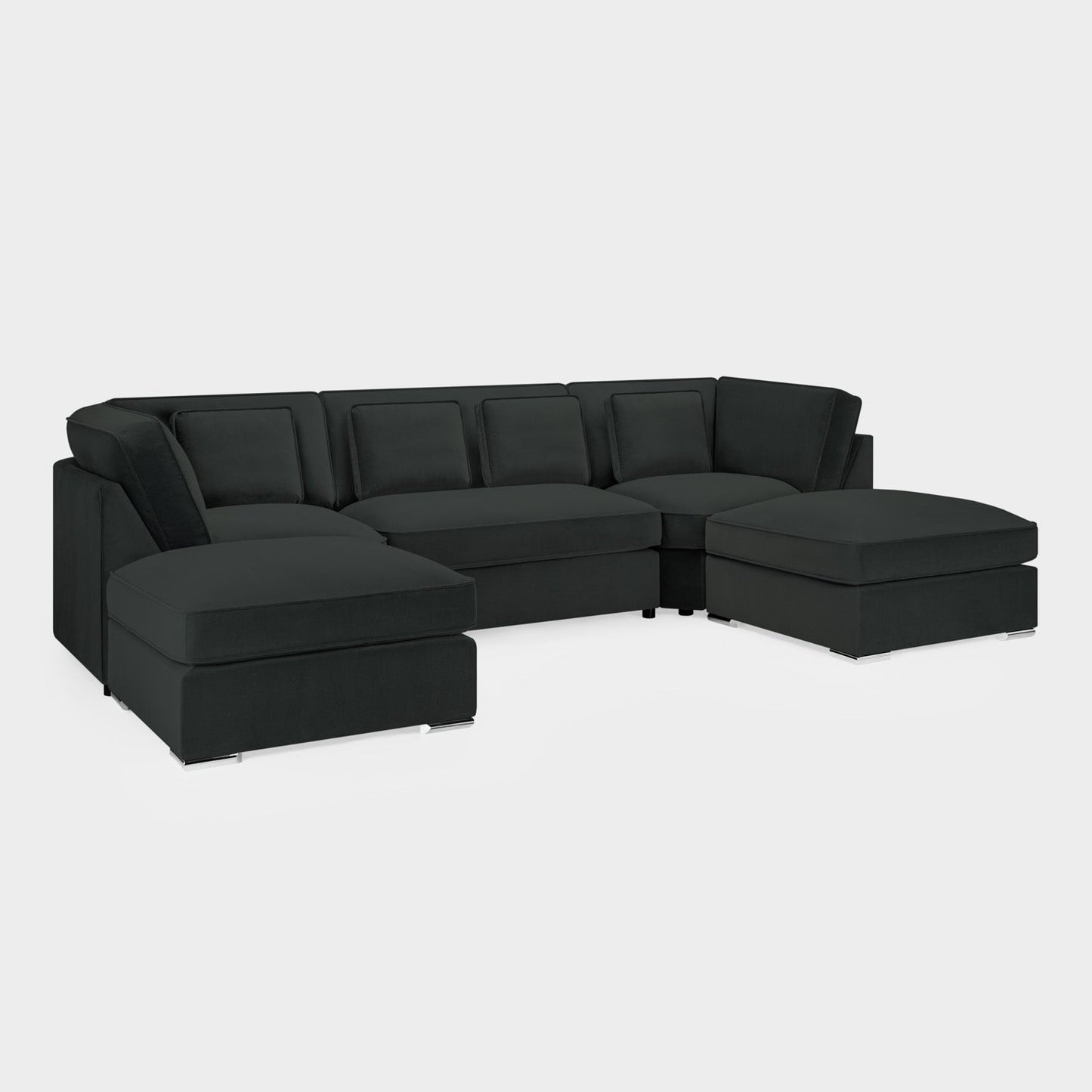 Belgravia Sofa Black U Shape Corner