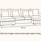 Lilly U-Shaped Corner Sofa – Light Cream