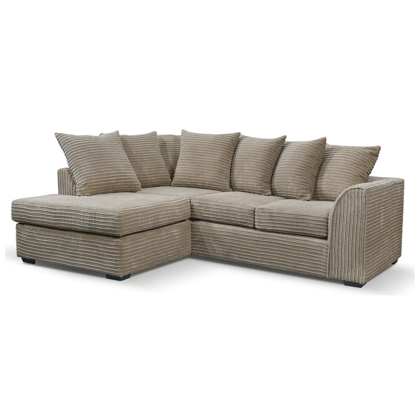 Byron Caramel Fabric Left Hand Corner Sofa-LHC Sofa