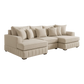 Lilly U-Shaped Corner Sofa – Light Cream