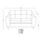 Baxter Tufted Fabric 2 Seater Sofa