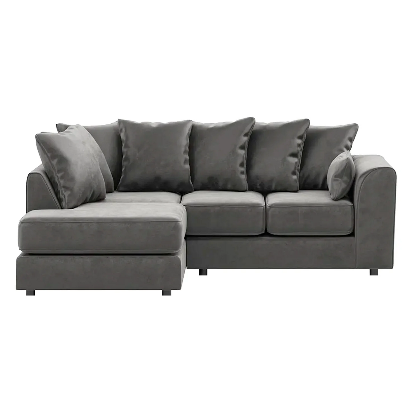 Brooklyn Full Foam Plush Velvet Corner Sofa
