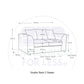 Byron Dundee Chenille Fabric 2 Seater Sofa