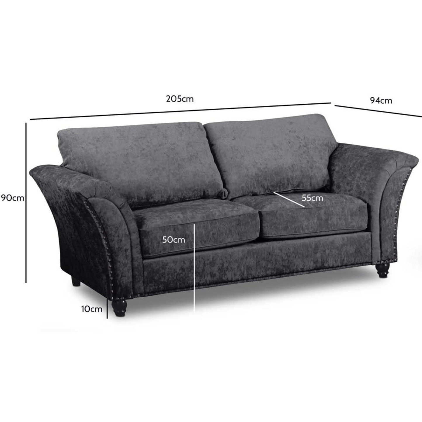 Canterbury Fabric 3+2 Seater Sofa Set
