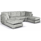 Bishop Alaska Fabric U Shape High Back Corner Sofa