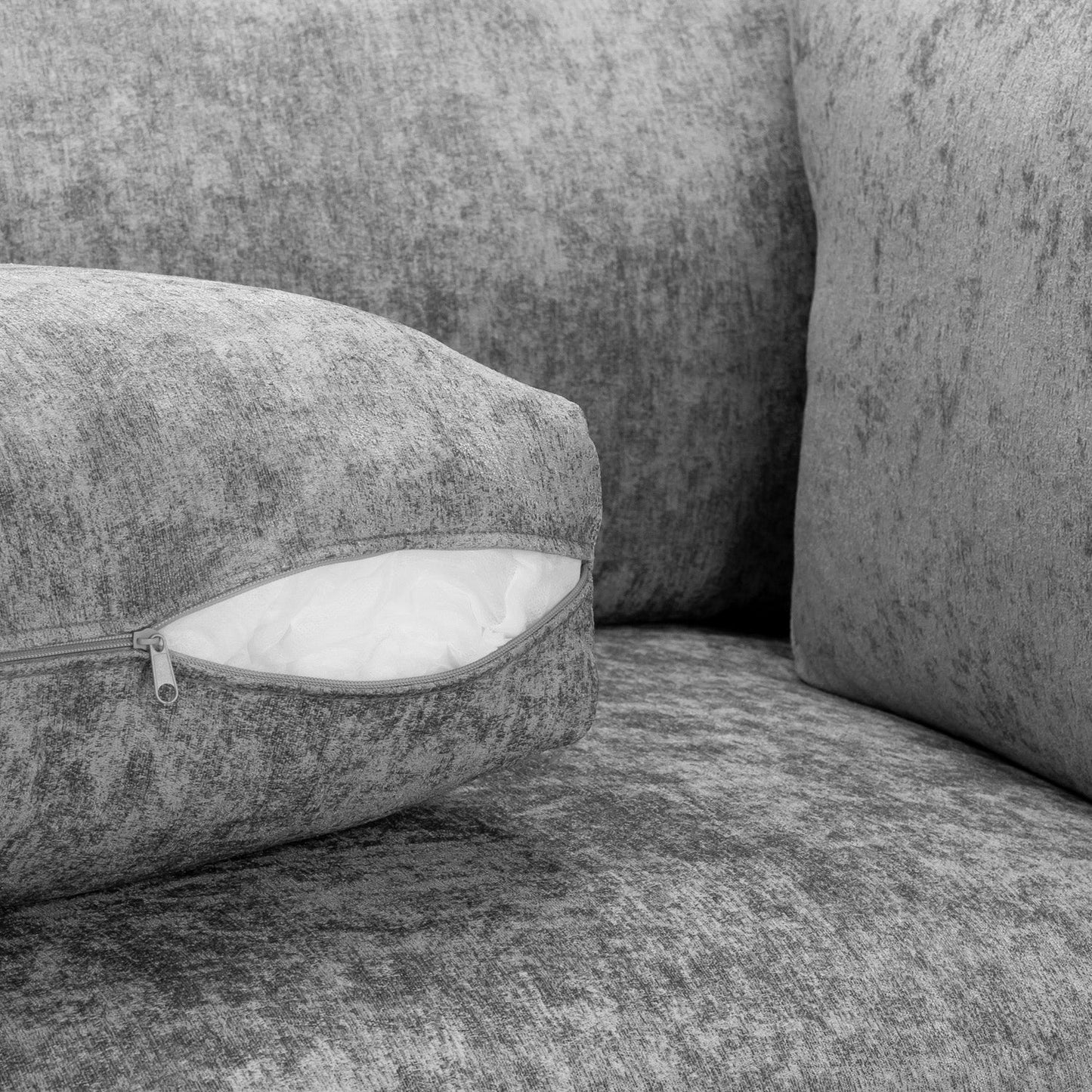 Bishop Scatterback Sofa Platinum U Shape Corner