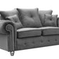 Olympia Grey Fabric Velvet 3+2+1 Seater Sofa Set