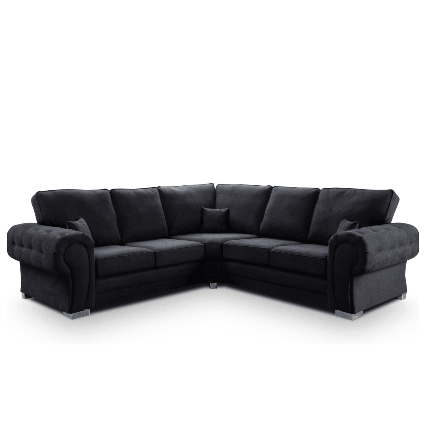 Verona High Back Fabric Corner Sofa Bed