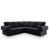Verona High Back Fabric Corner Sofa Bed