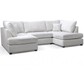 Carnaby Fabric U Shape High Back Corner Sofa + Footstool