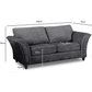 Canterbury Fabric 3 Seater Sofa