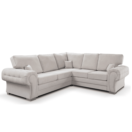 Verona High Back Fabric Corner Sofa Bed